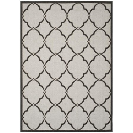 Safavieh 9 x 12 ft. Beach House Power Loomed Rectangle Area Rug Light Grey & Charcoal BHS125A-9
